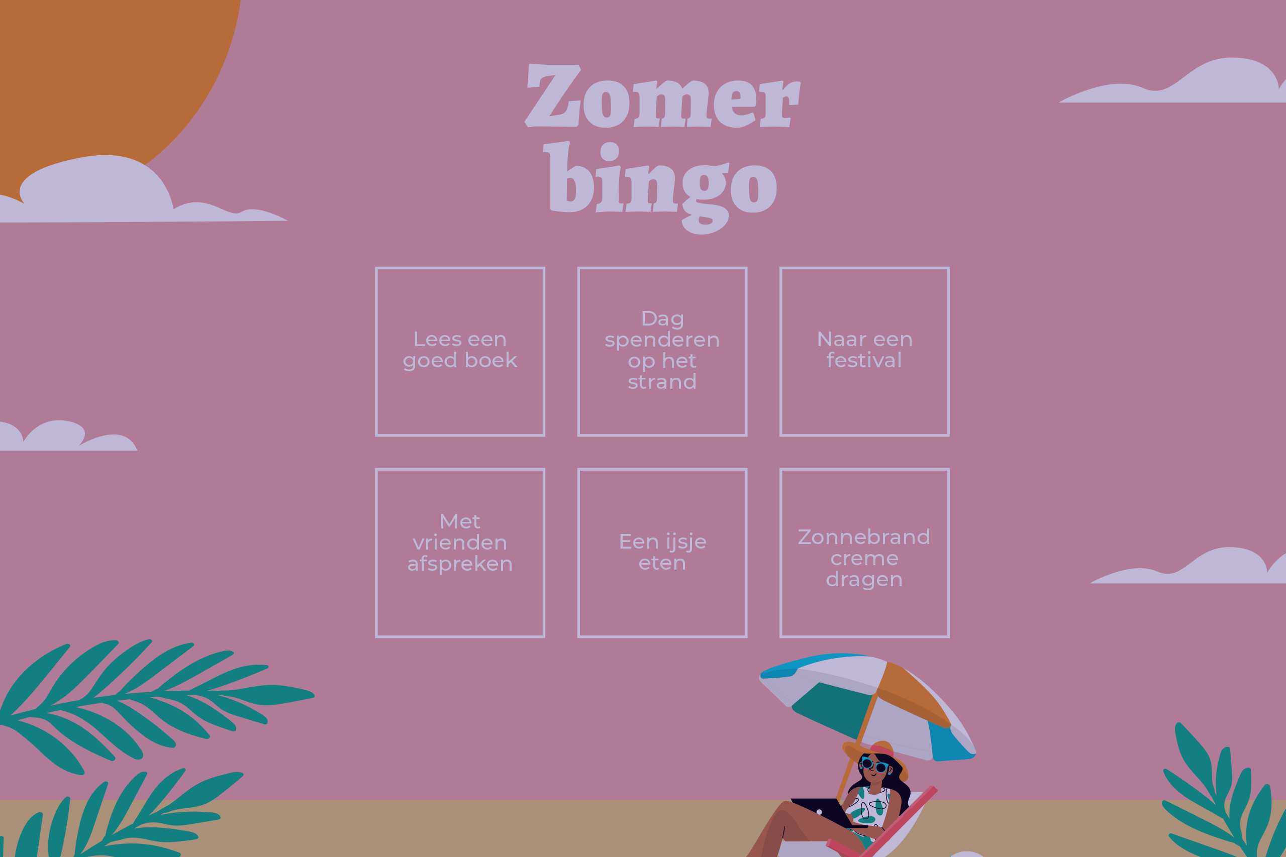 Zomerbingo Zomer bingo